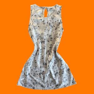 90's vintage floral satin mini dress MEDIUM d.b.y.